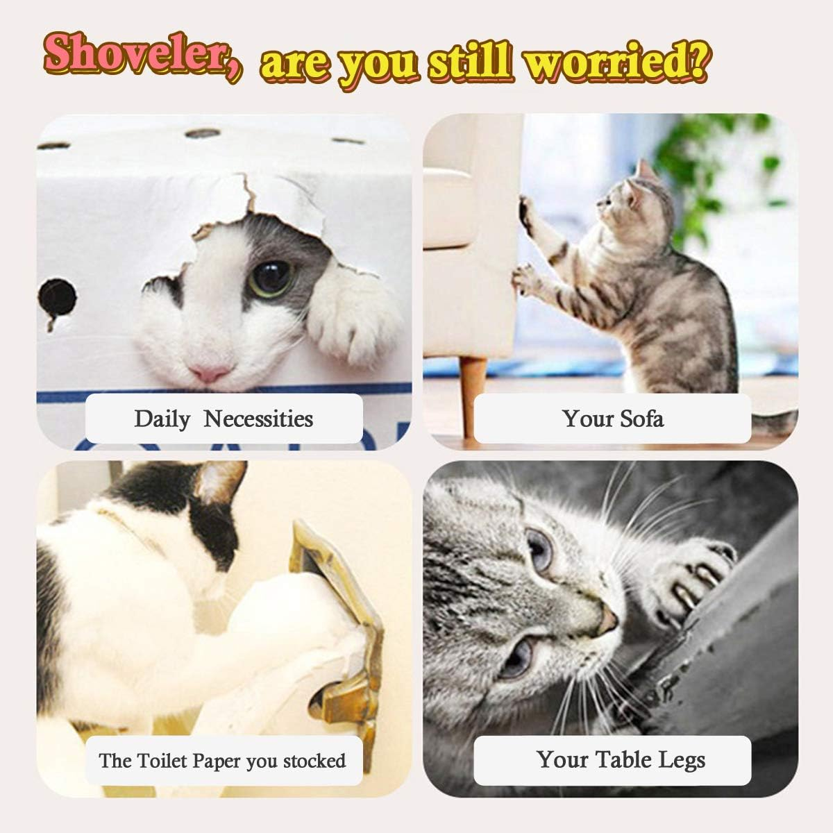 LE YOU PET Cat Scratching Boards of Various Shapes with Free Catnip (M Shape)