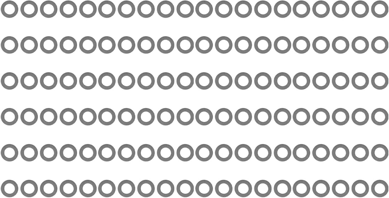 ANKROYU 120Pcs Flat Washer, Stainless Steel Flat Stainless Steel 4Mm ID 7Mm OD Accessory Set Kit, Hardware Washer, Washer Kit for Maintenance (4807-0407-1000) image number 2