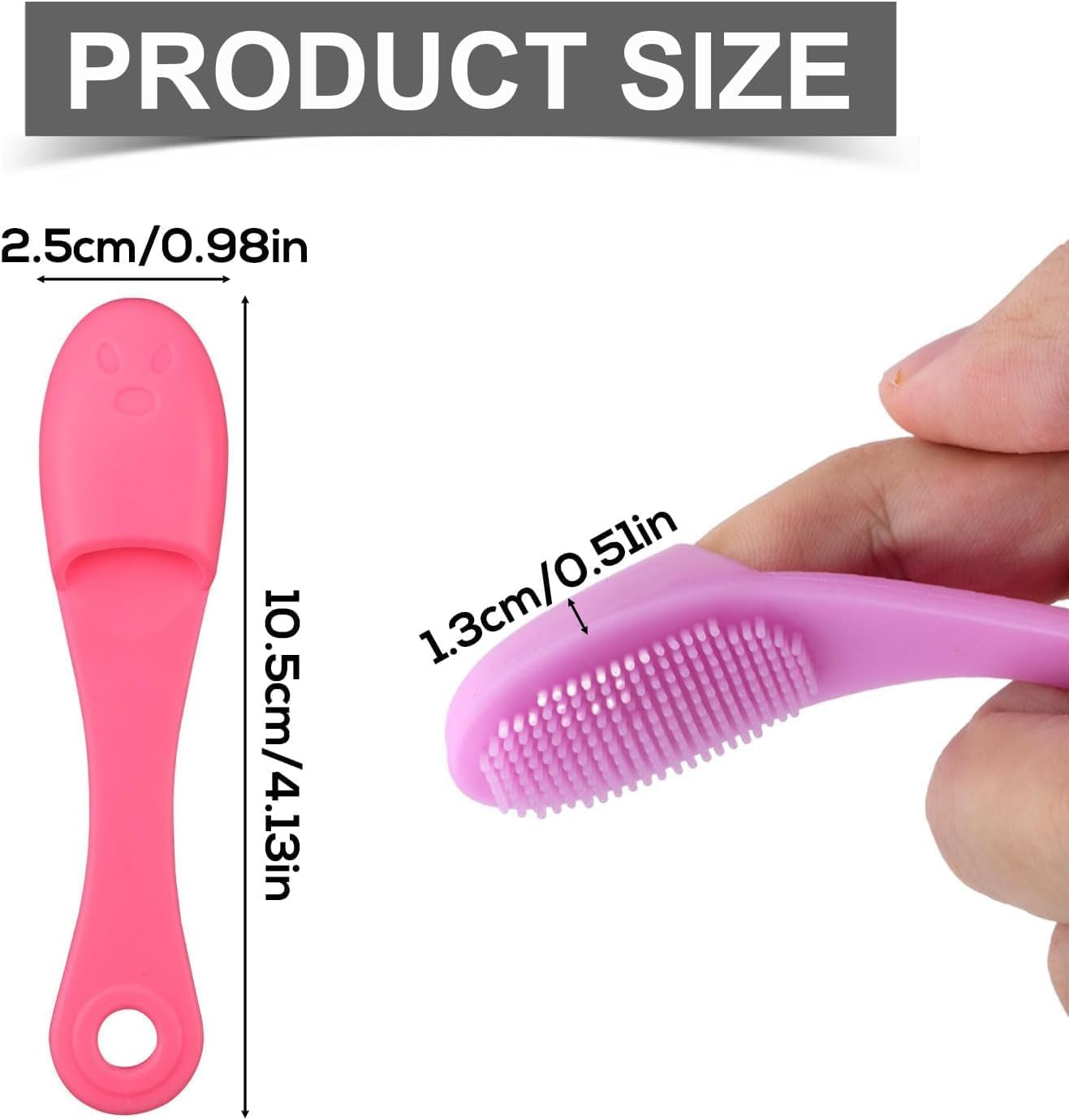 Cat Chin Brush Cat Finger Brush, 4Pcs Silicone Cat Chin Clean Brushes,Silicone Cat Chin Brush Scrubber,Cat Chin Brush Silicone Scrubber Cat Chin Cleaner,Soft Silicone Chin Cleaner Scrubber for Cats image number 5