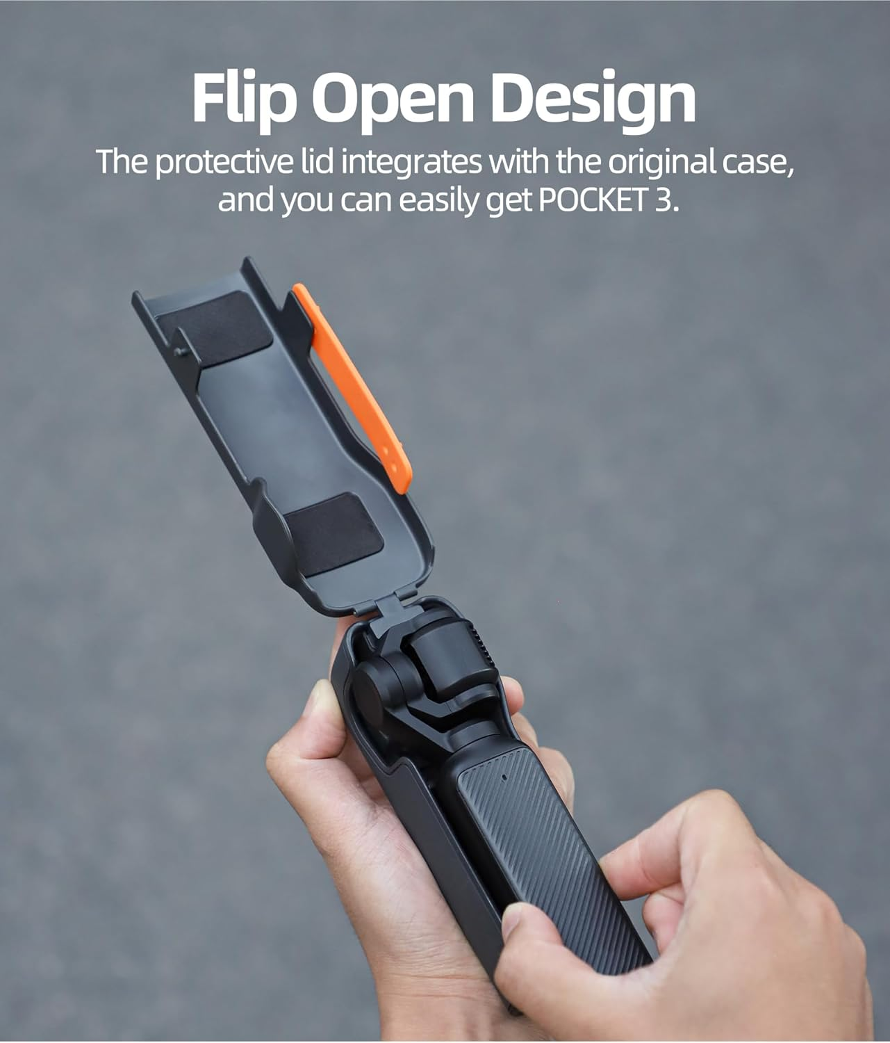 CERFFOOL Protective Case for DJI Osmo Pocket 3 Gimbal Cover Screen Protector Lens Protector Hard Shell Flip Top Camera Protection Action Camera Accessories image number 5