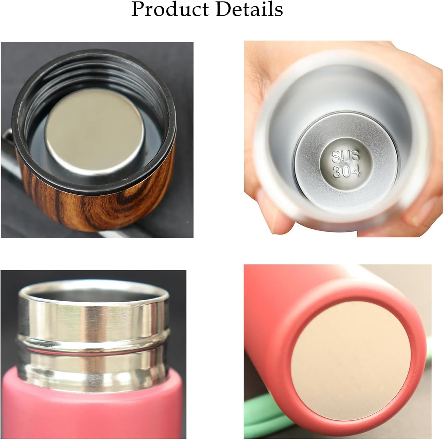 150Ml Insulated Cup,Small Water Bottle- Keeps Cold for 8 Hours, Hot for 6 Hours, Perfect for Purse or Kids Lunch Bag (Pink)