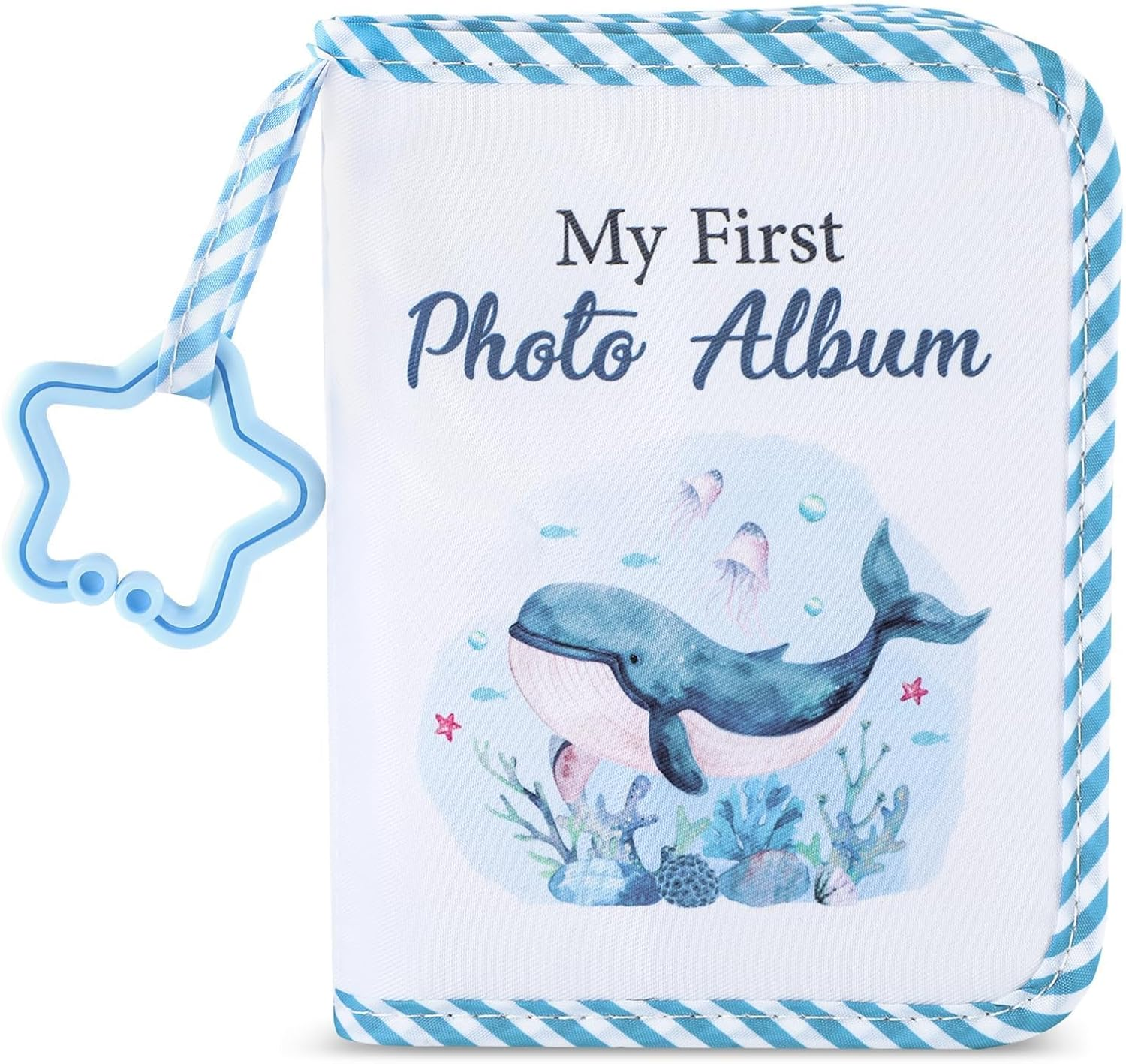 Baby'S My First Family Album Soft Photo Cloth Book Sea World My First Book of Photos Baby Memory Album Gift Holds 4X6 Pictures for Babies Newborn Toddler & Kids Girls Baby Shower
