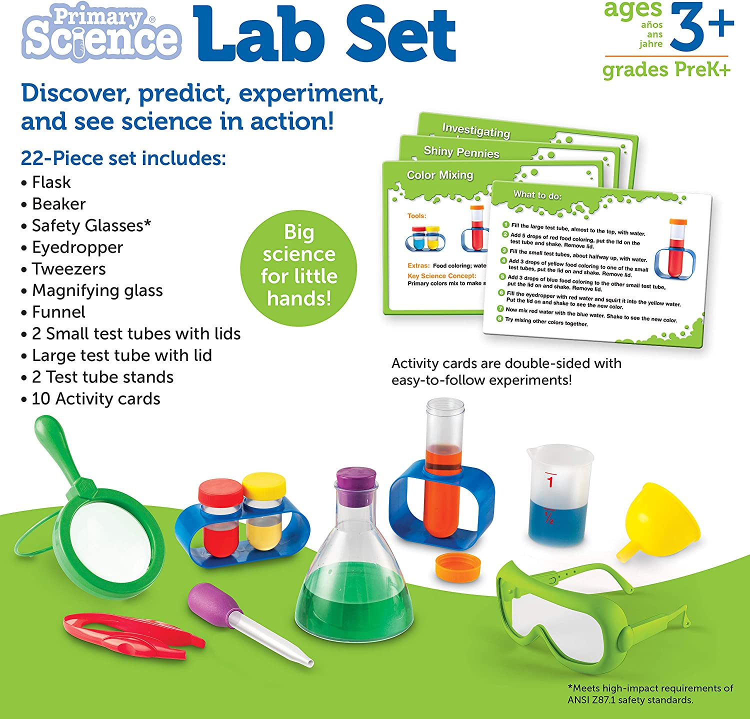 Learning Resources Primary Science Lab Activity Set, Science Exploration, 22 Pieces, Ages 4+ Multi