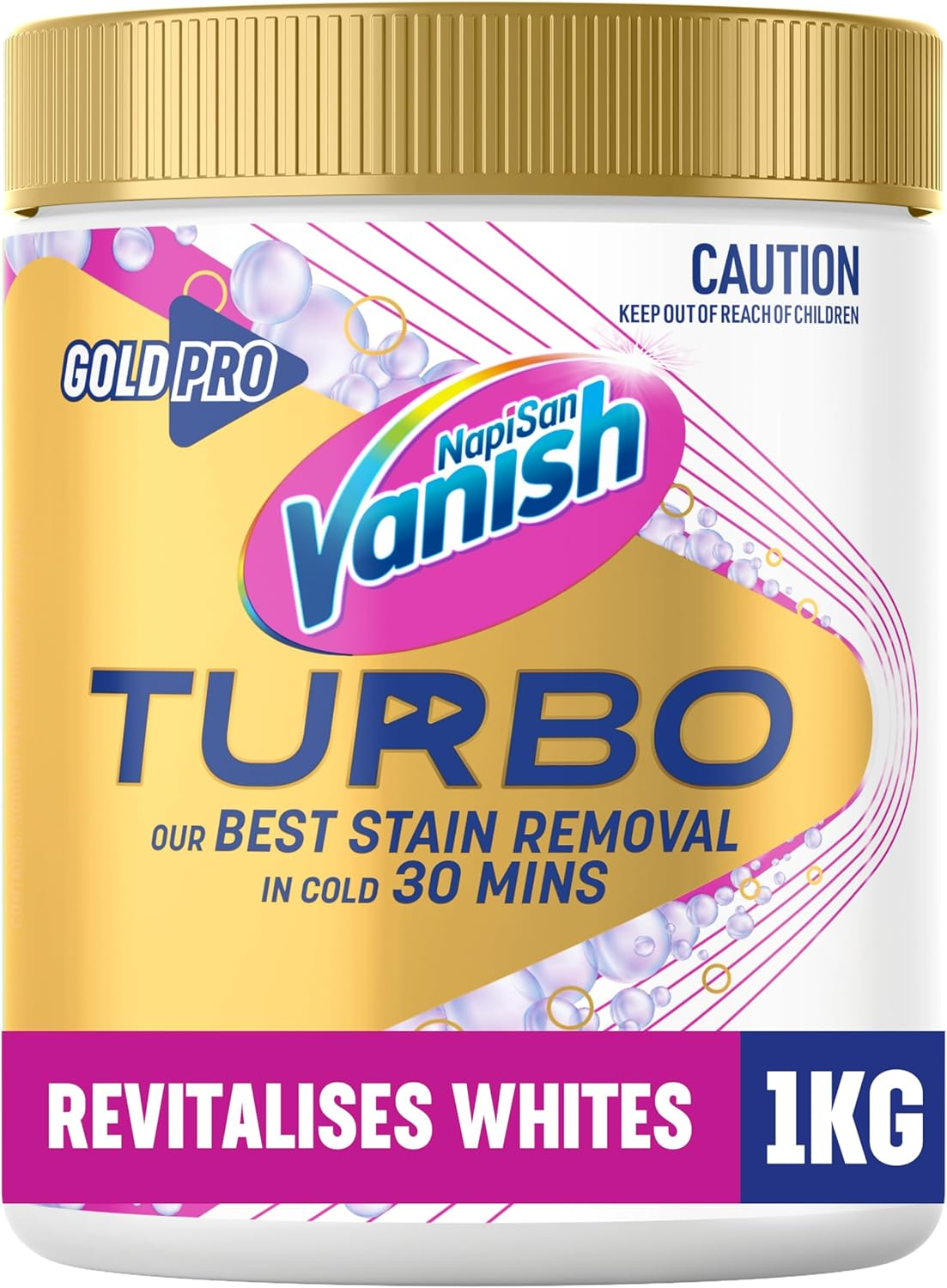 Vanish Napisan Gold Pro Turbo Oxi Action Crystal White Stain Remover Powder 1Kg image number 4