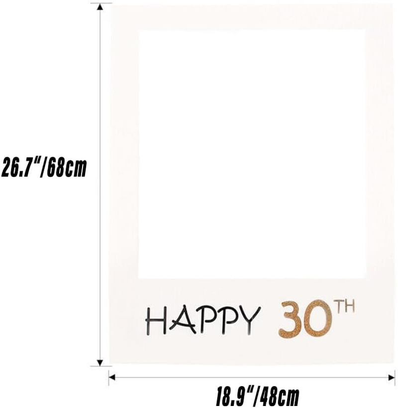1Th 18Th-60Th Photo Booth Props Picture Frame Wedding Birthday Party Decoration - Durable Large Cardboard Frame - Perfect Party Decoration for Men, Women, Kids - Easy to Use and Lightweight - Happy 1St image number 6