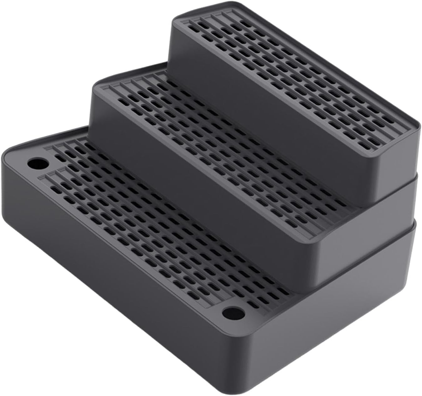 Generic Automatic Cat Litter Ramp, 3-Step Mat, Easy-To-, Washable, Removable Cat Litter Step Footboard, Dark Gray