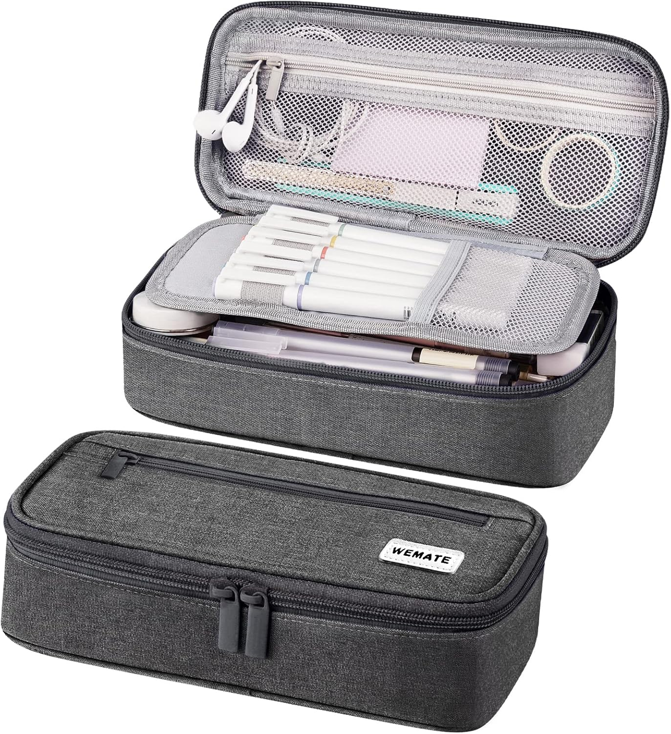 WEMATE Pencil Case Pencil Case 5 Compartments Large Capacity Pencil Case Large Pencil