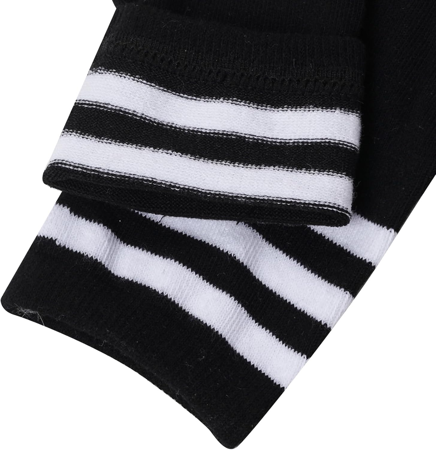3 Pairs Toddler Cotton Striped Soccer Stockings Knee High Socks for Kid School Outdoor image number 6