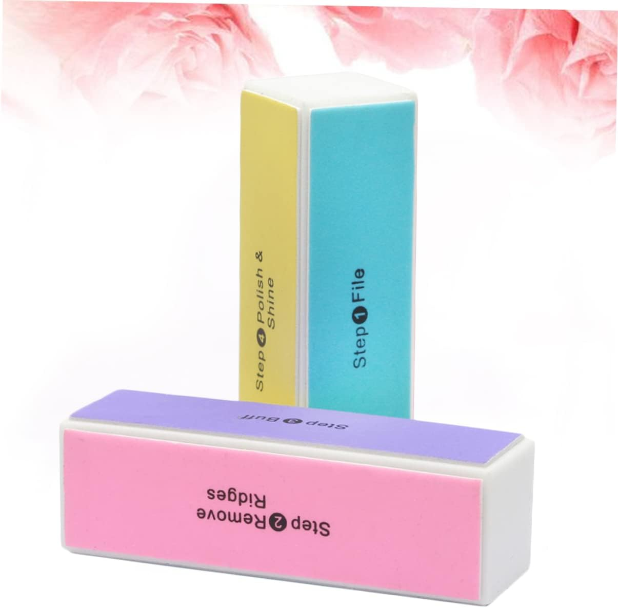 Beavorty 3Pcs Nail Block Sander Nail Boards and Buffer Sanding Buffing Block Nail Polisher Buffer 4 Way Polish Buffer Block Nail Buffer Nail Tools Nails Tools Nail Sander Remover Square image number 2