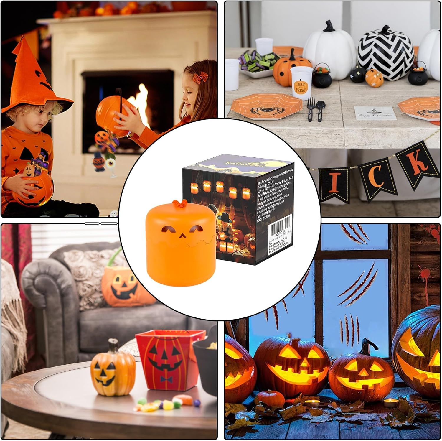 Halloween Pumpkin Lights,Led Pumpkin Lamp | Halloween Lantern LED Foldable Light up for Party Decoration image number 6