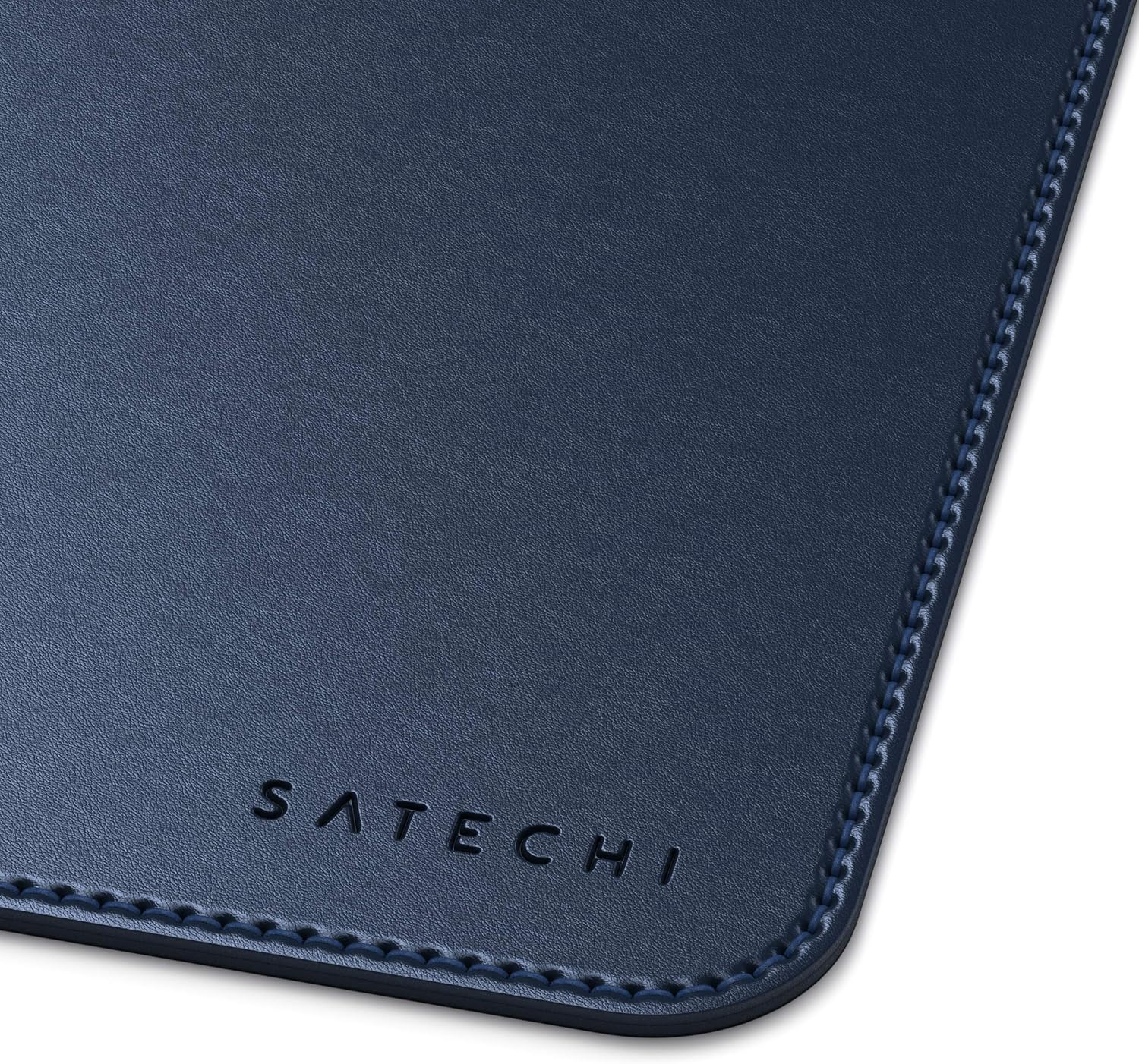 Satechi Eco-Leather Mouse Pad, 9.8" X 7.5" Ergonomic Mousepad, Waterproof Desk Mat for Computer, Laptop, Desk Accessories for Office and Home, Workspace, Gaming - Blue image number 6
