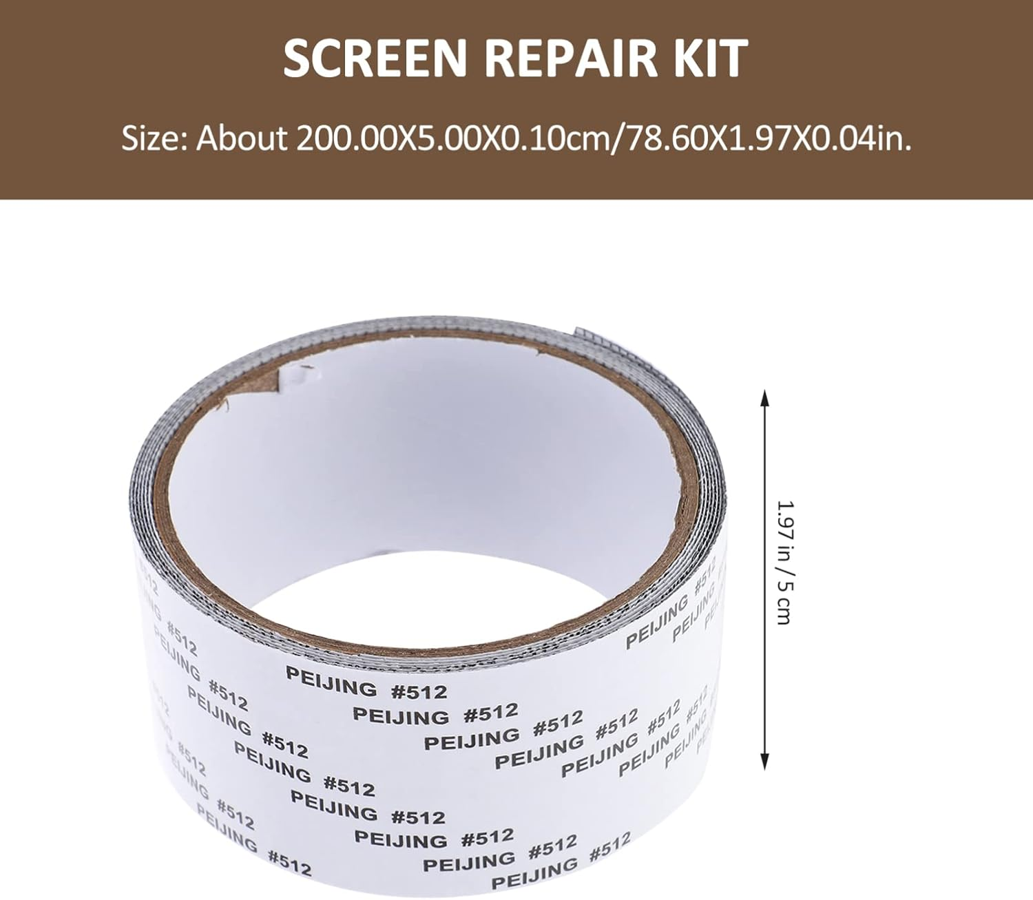 Self-Adhesive Window Screen Repair Tape 5Cm X 2M Gray Patch Mesh Screen Door Repair Kit for Home Use image number 6