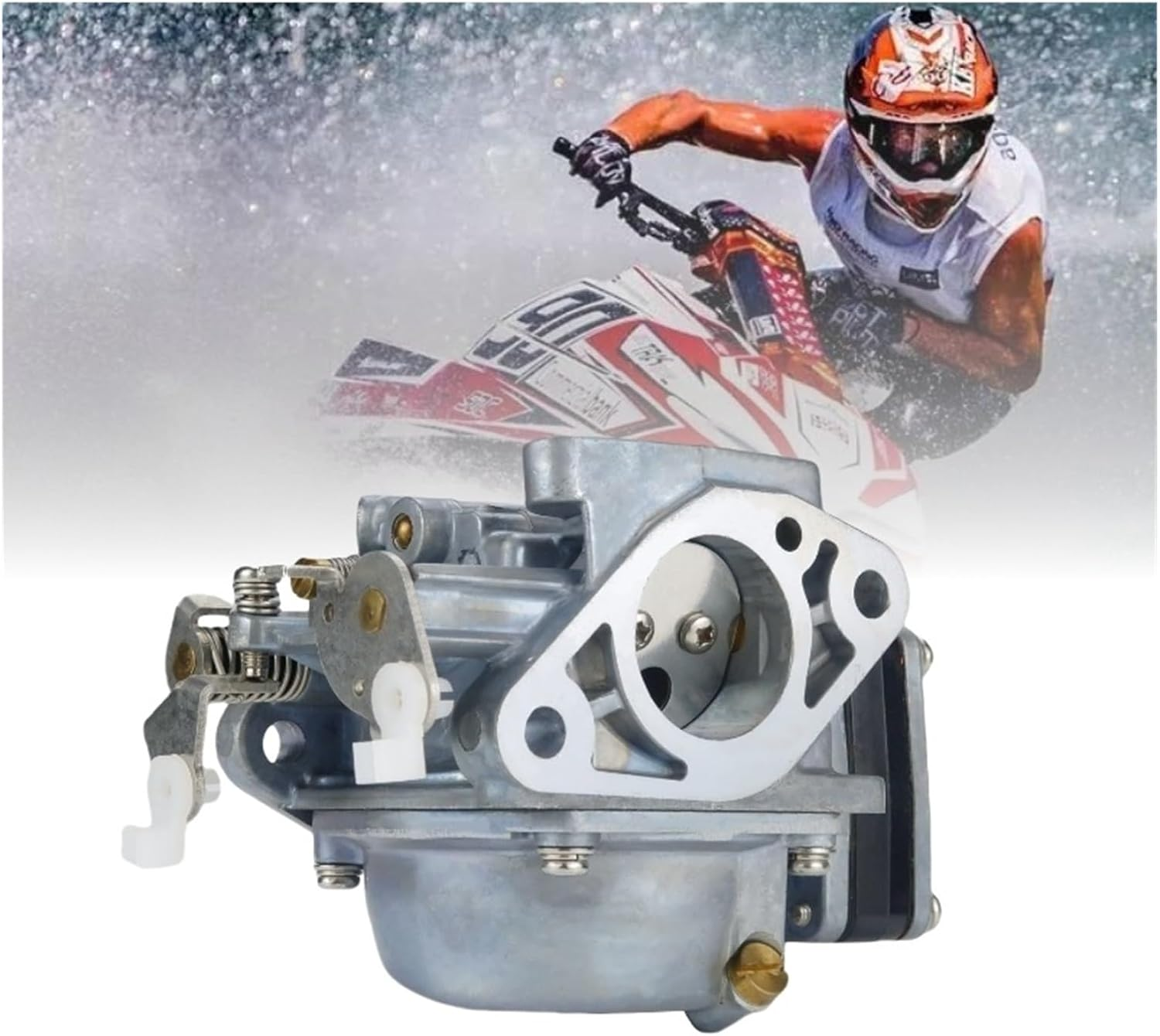 6G1-14301 Carburetor, Compatible for Yamaha 2Stroke 6HP 8HP Outboard Motor - 6G1-14301-00, 6G1-14301-01, 6N0-14301-10, 6N0-14301-20 image number 2