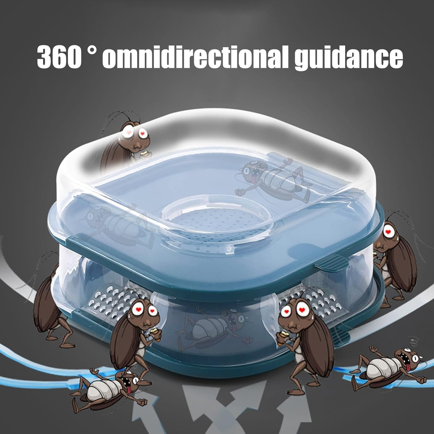 Roach Killer Indoor Infestation Efficient Cockroach Trap Double Layer Roach Trap Reusable Safe Cockroach Killer for Ants Pet Outdoor Indoor Home image number 5