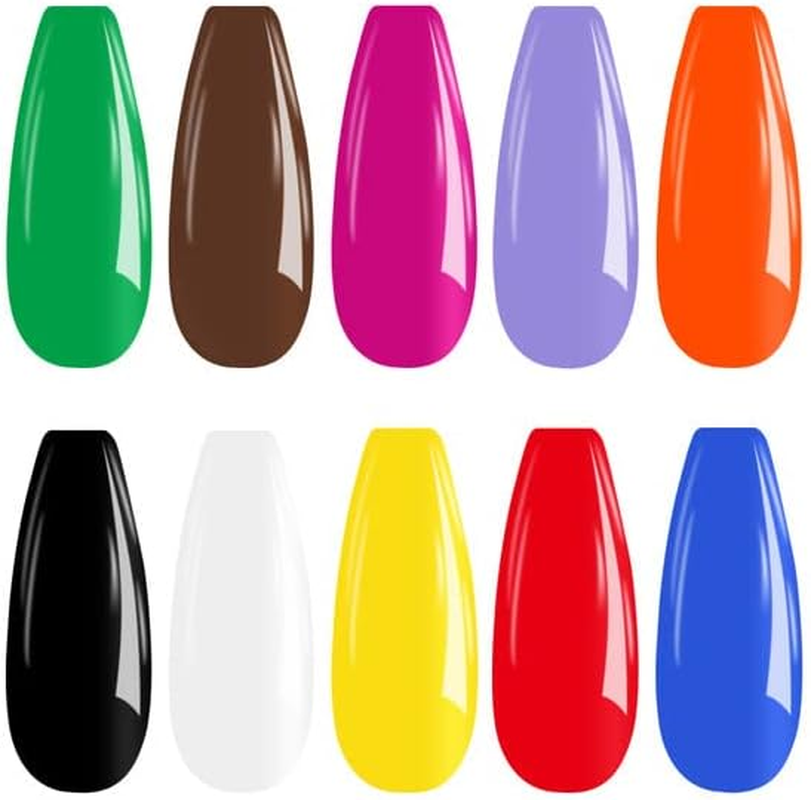 12 Colors Nail Painting Gel for Nail Drawing Lines Striping Painting Flowers Patterns Nail Art Set Nail Design Gel Polish UV LED for Nails Manicure Kit, White Black Blue Green Yellow Orange Pink image number 5