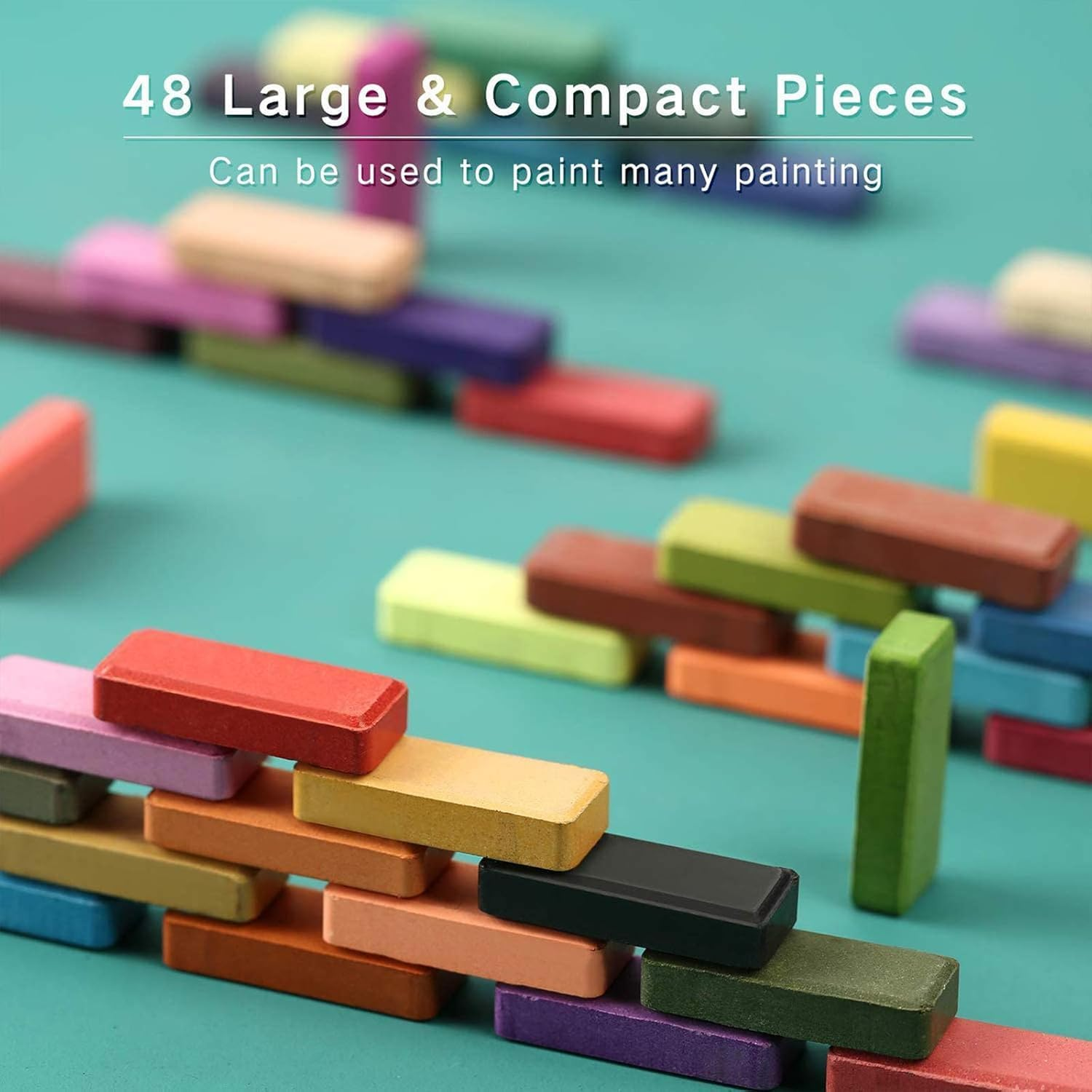 Zarmanuae Watercolour Paint Set, 48 Colors in Portable Box with Watercolour Papers, Brushes, and Tools, Travel Watercolour Set Ideal for Artists, Hobbyists, Kids and Beginners image number 2