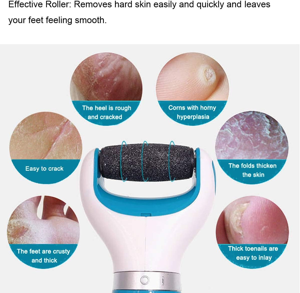 12 Pack Replacement Rollers for Amope Pedi Refills Electronic Perfect Foot File-(6 Extra Coarse& 6 Regular Coarse) image number 1