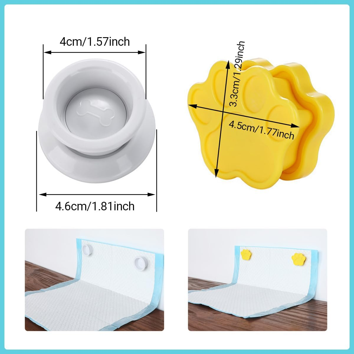 AIMALL 2Pcs Dog Pee Pad Holder, Wall-Mounted Pet Urine Pad Grip with Strong Adhesive Magnets, Secure Non-Slip Pad Solution, Easy Installation image number 6