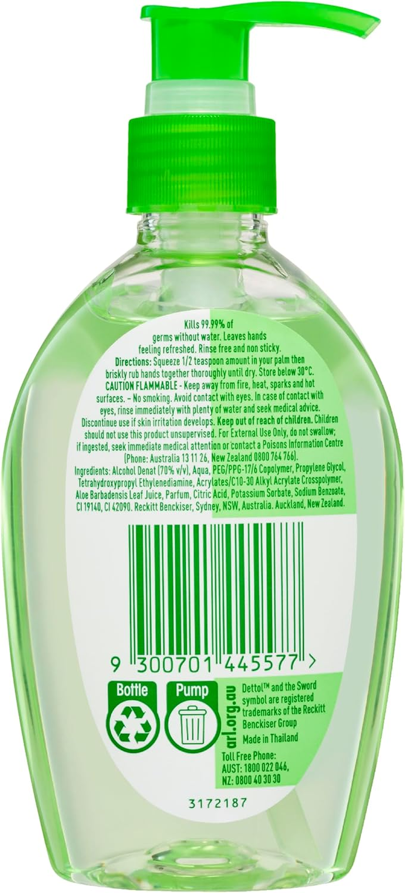 Dettol Healthy Touch Instant Liquid Hand Sanitiser Refresh, 200Ml image number 3
