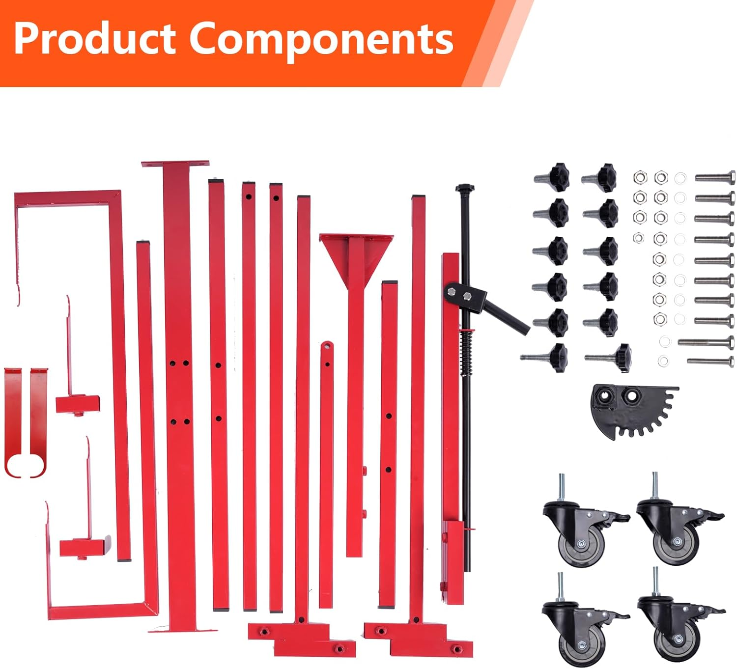 Multifunction Automotive Paint Stand, 0&deg; to 90&deg; Adjustable Rotating Paint Stand Bumper, Hood, Wings and Door Stands for Painting image number 2