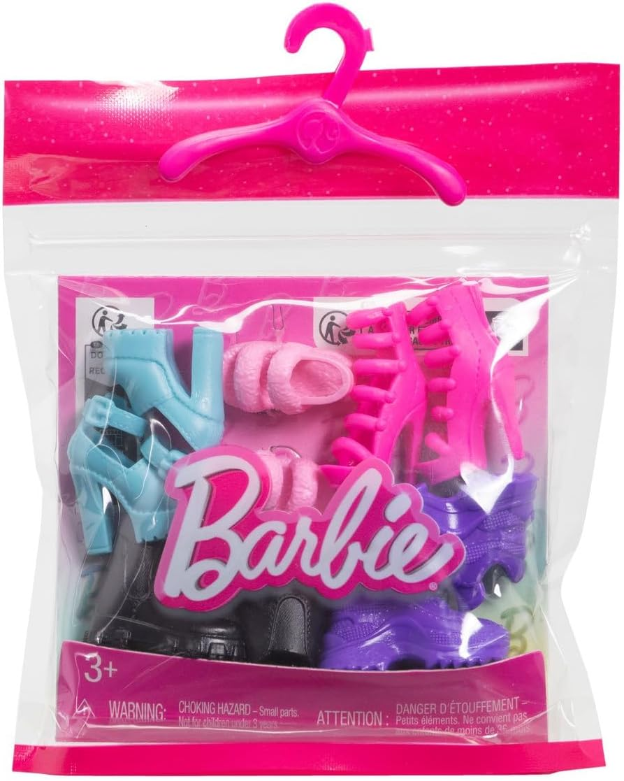 Barbie Fashion Pack - HWV71 - Pack of 5 Shoes, Heels, Sneakers for Barbie Dolls image number 1