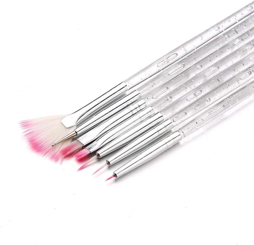 7PCS Nail Art Brush Acrylic Painting Drawing Carving Pen Manicure Tool Set 19Cm Zhengpingpai image number 3