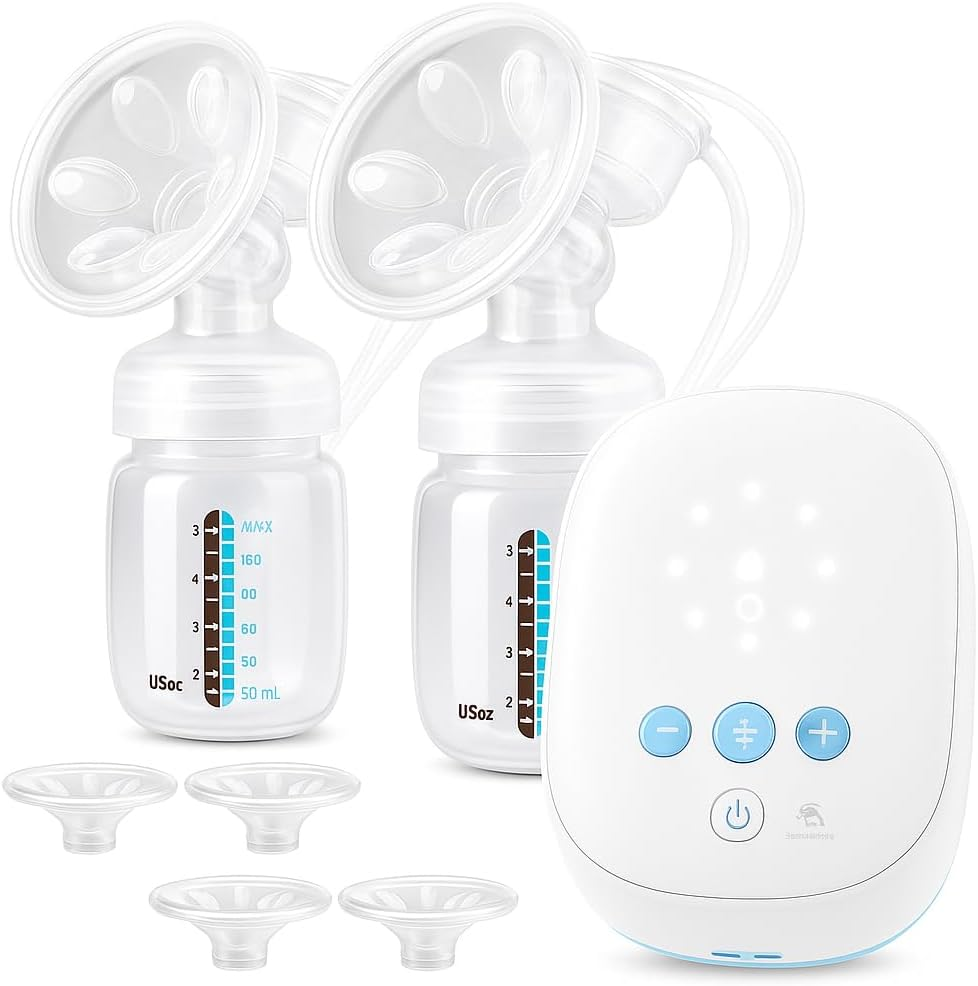 ADVWIN Electric Breast Pump, Portable Breastfeeding Pump with 21Mmx2 & 24Mmx2 Flanges, 2 Modes & 8 Levels Strength, Ultra-Quiet and Pain Free Strong Suction image number 5