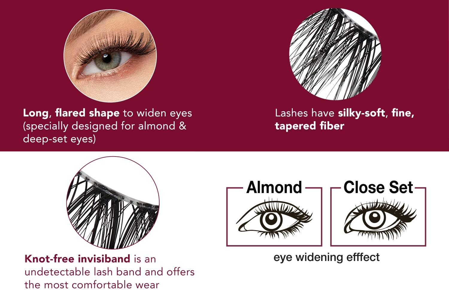 Ardell Extension FX D Curl False Eye Lashes for Eye Widening Effect, 4 Pack image number 4