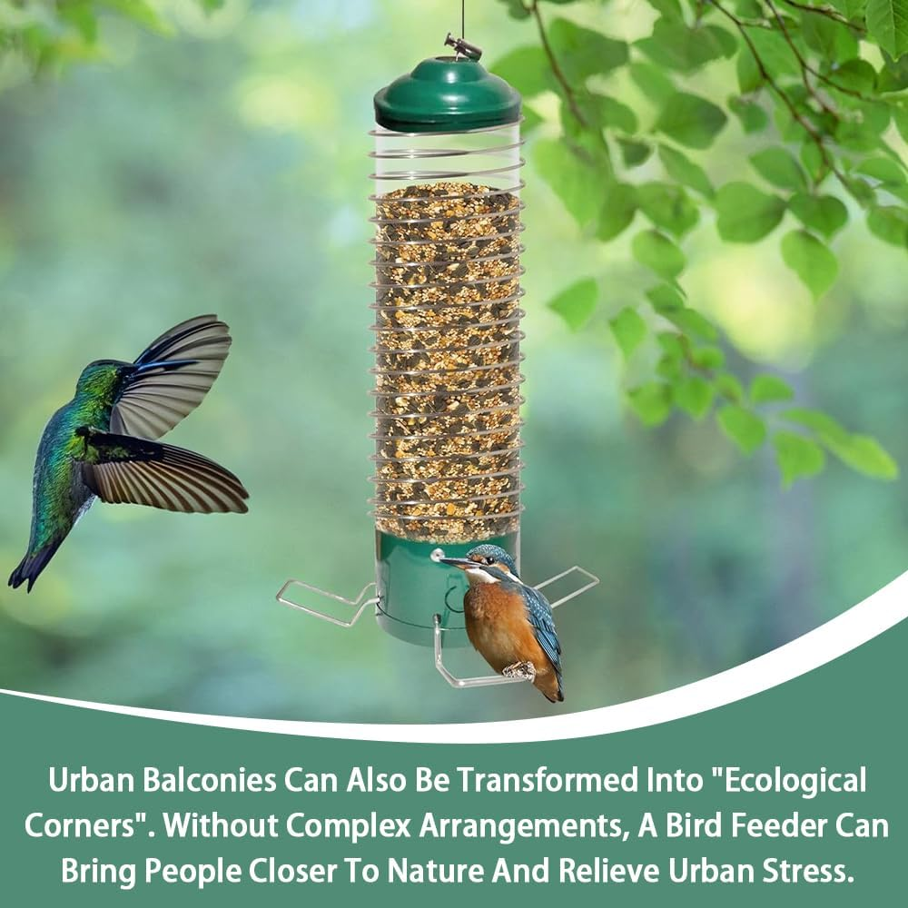 Wild Bird Feeder,Humming Bird Feeders,Birds Food Container,Garden Decoration,For outside Hanging,For Garden Yard Balcony outside Decoration,Easy to Use image number 5
