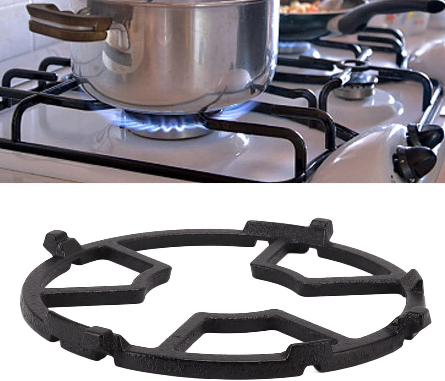 Non Slip Cast Iron Wok Support for Kitchen Accessories - Cast Iron Wok Rack Slip Resistant Gas Stove Wok image number 1