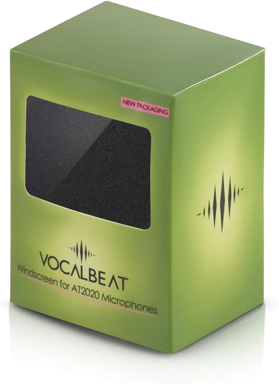 AT2020 Pop Filter by Vocalbeat - Audio Technica AT2035 Condenser Mic Foam Windscreen from Quality Sponge Material - Mic AT2020 USB Pop Windscreen Filters Recording and Background Noises - Black Color image number 6