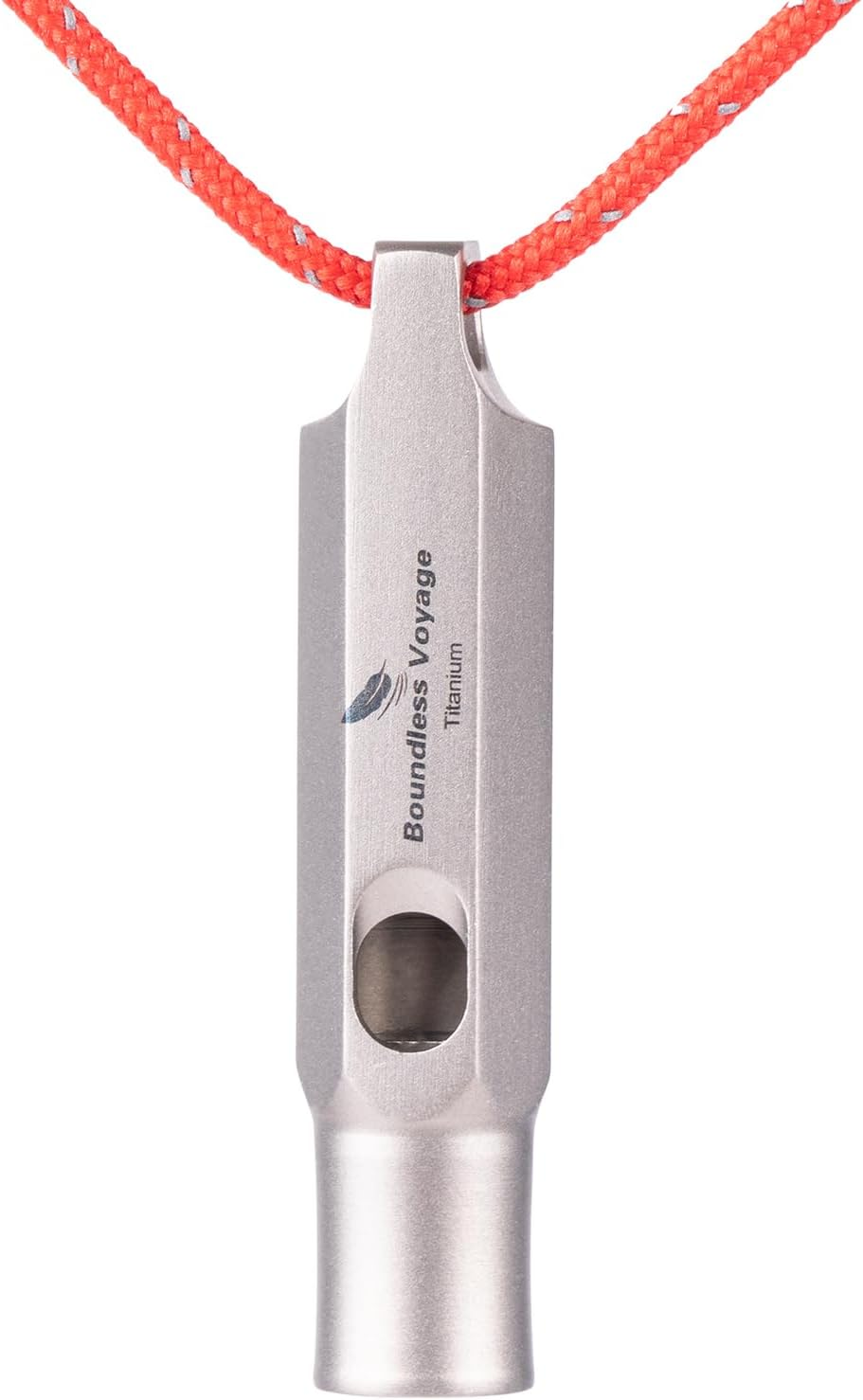 Boundless Voyage Titanium Whistle Emergency Survival Safety Whistles with Lanyard Loud for Outdoor Camping Hiking Coaches Training Sports Keychain Whistle