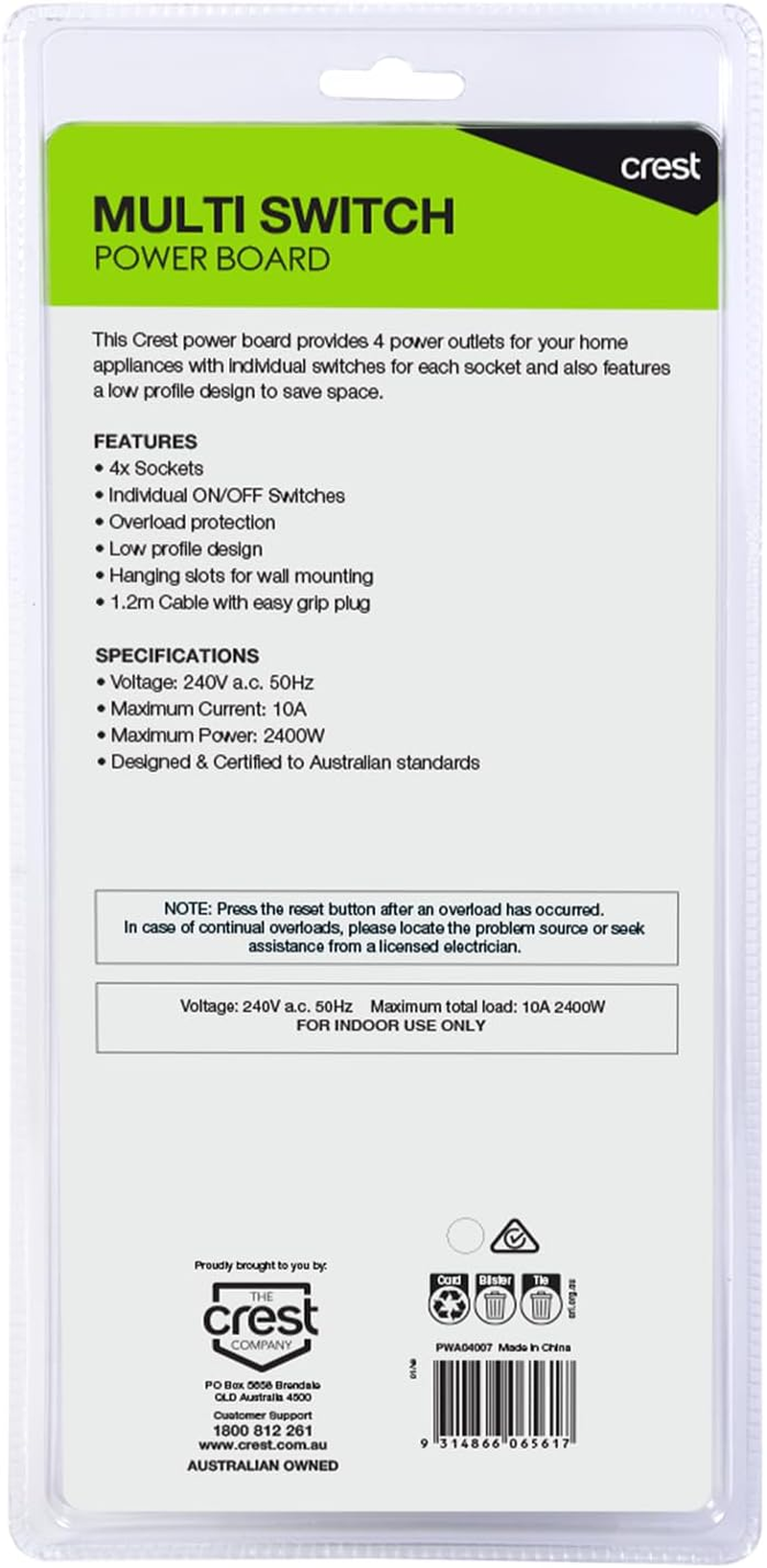 Crest Power Board 4 Sockets 4 Switches image number 3
