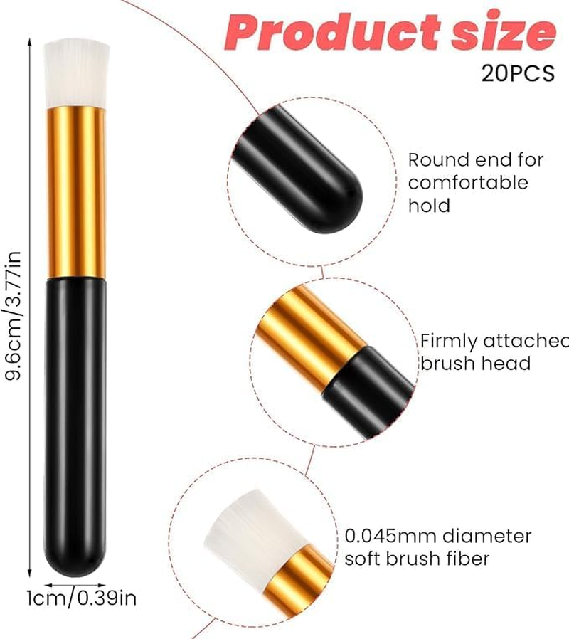 20Pcs Lash Cleaning Brush, Nose Pore Deep Cleaning Remover Tools Eyelash Extensions Cleanser Facial Cleansing Blackhead Washing Brushes for Women and Men (Black)