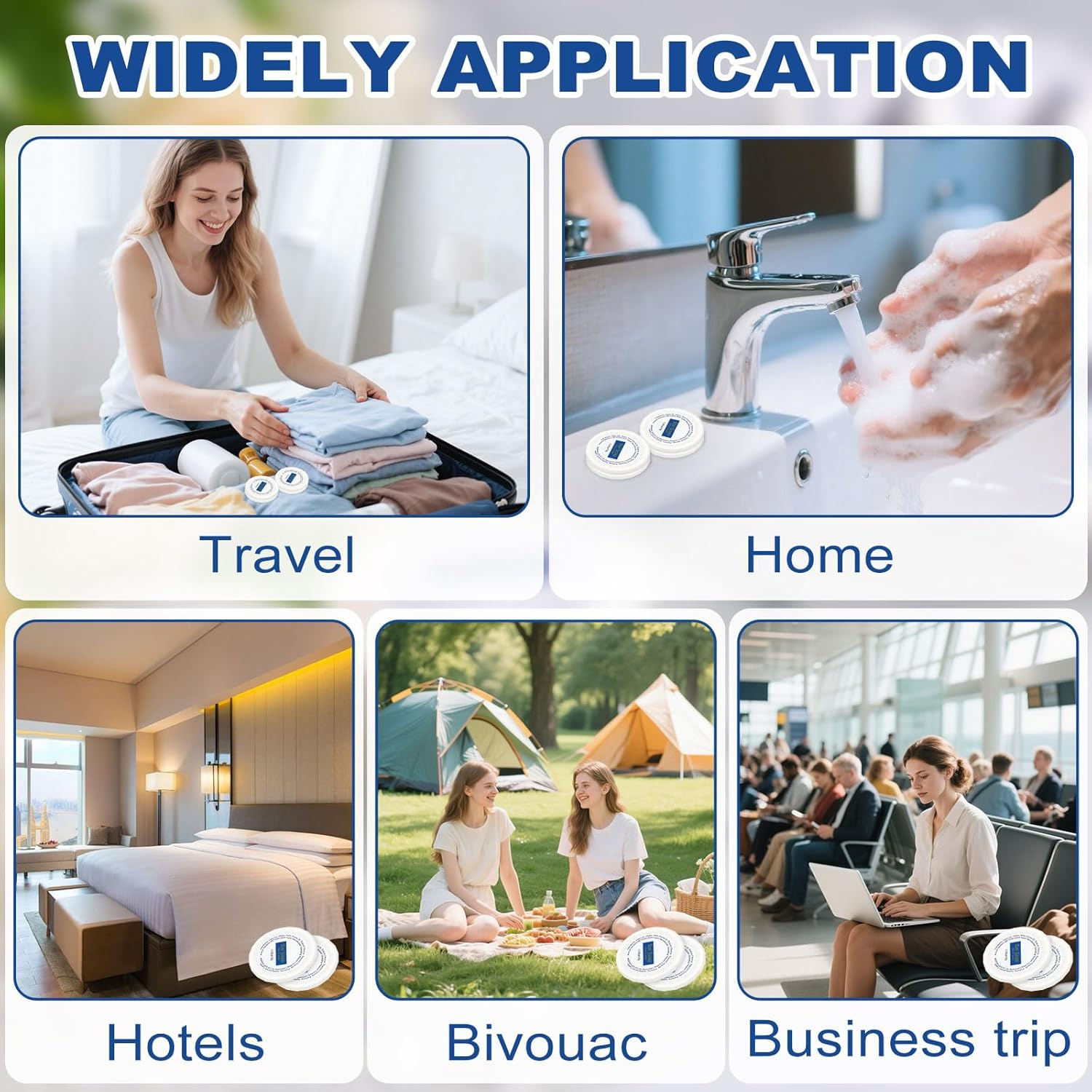 Slequipo Mini Soap Bars Bulk Individually Wrapped round Bulk Bar Soap 0.35 Oz Travel Soap Small Hotel Soaps Toiletries for Hotel Bathroom Camp RV (50) image number 5