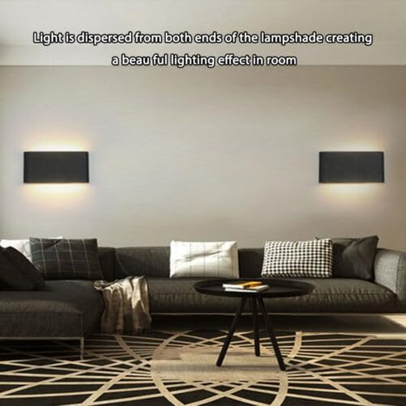 OWEITE LED Wall Light Modern Indoor Outdoor Sconce Lamp Fixtures up down Porch IP65 (Black Warm Light) image number 4