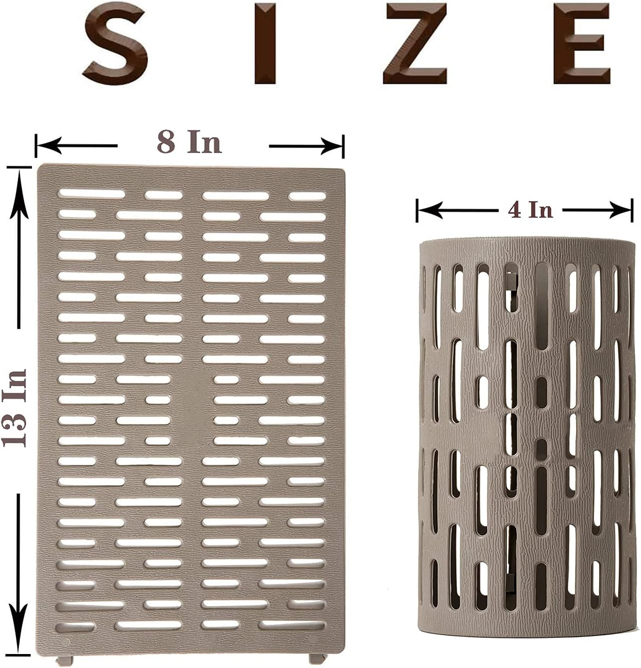 10 PCS PVC Tree Trunk Protector,Resizable New Tree Protection Fence Sapling Guard Wrap Tubes Tree Guard Bark Plant Protectors | Protects against Sun Scald,Squirrel,Mowers,Trimmers,Animals (10 PCS) image number 1