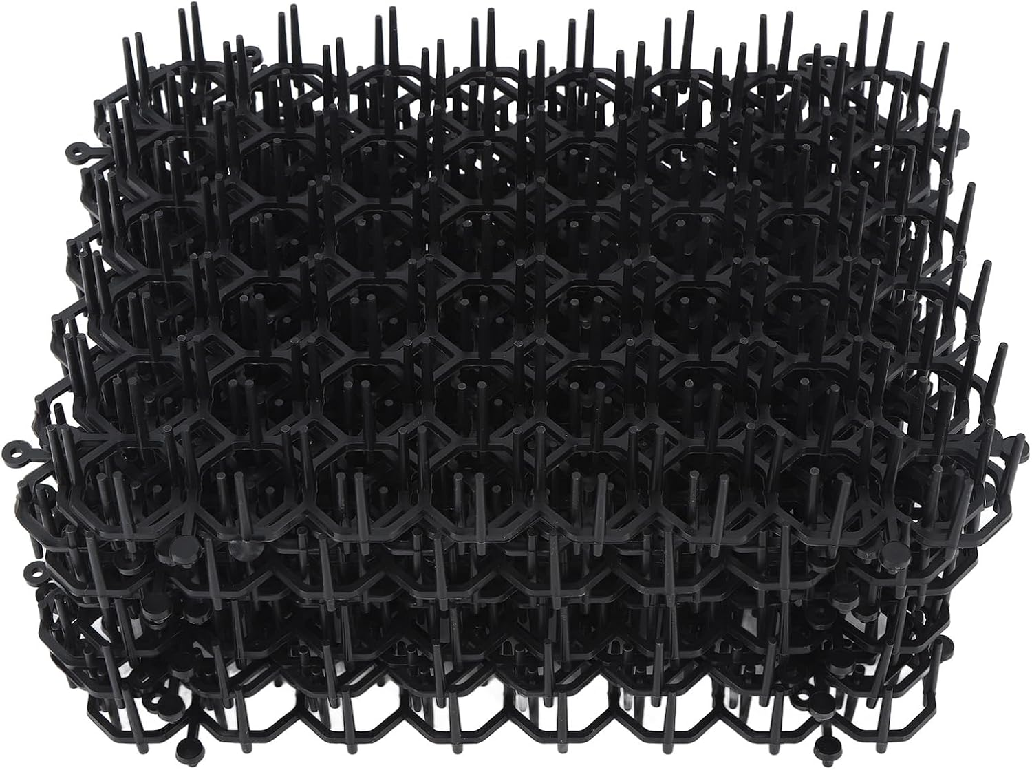 12PCS Cat Deterrent Mat, anti Cat Spikes Prickle Strip Dig Stopper Mats Training Plastic Spike Mat for Keeping Away Cats Dogs Protecting Plants image number 5