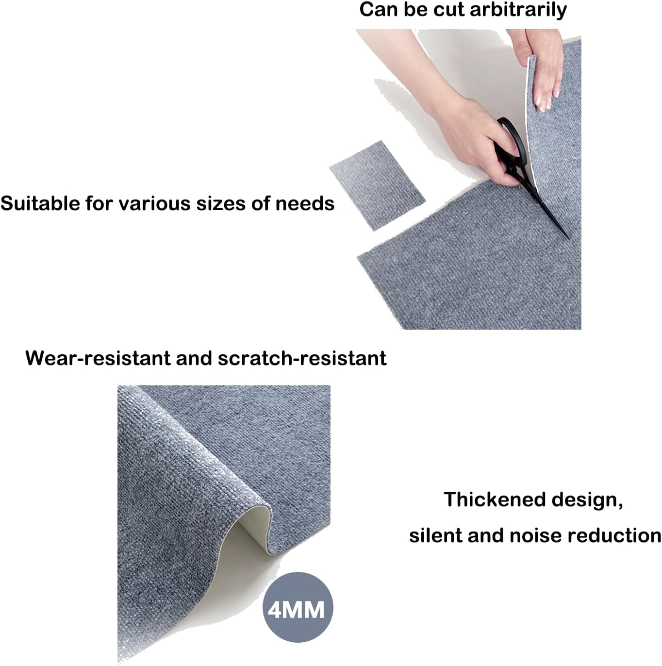 Cat Scratching Mat, Cat Wall, Cat Scratching Mats, Self-Adhesive, Scratching Mat, for Sofa, Furniture Door, Scratch Protection, Cat Scratching Posts, Scratching Towers, Scratcher Mat, Anti-Scratch image number 4