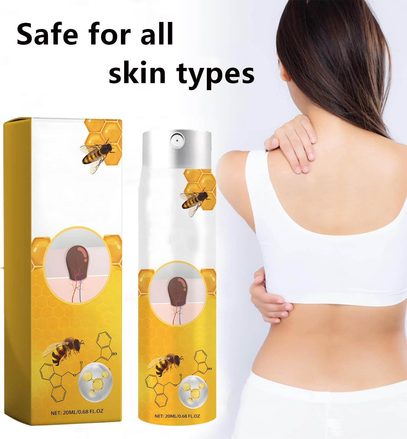 Hannahcos 3Pcs Recede Bee Venom, for Women and Men 20Ml/Pcs image number 2