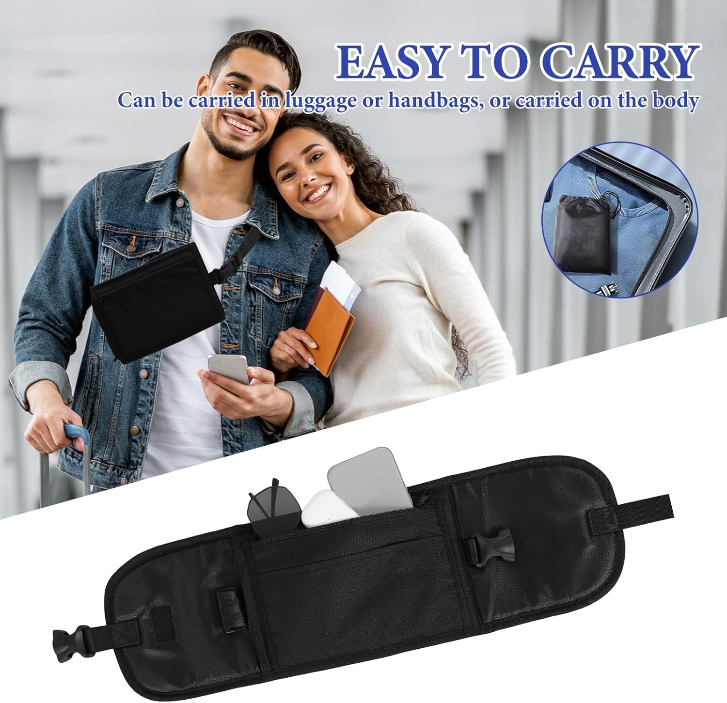 ZFLYCANP Airplane Foot Hammock with Support, Portable Base Designed Foot Hammock with Storage Bag, Perfect Foot Rest for Long Flight Plane Trip image number 3