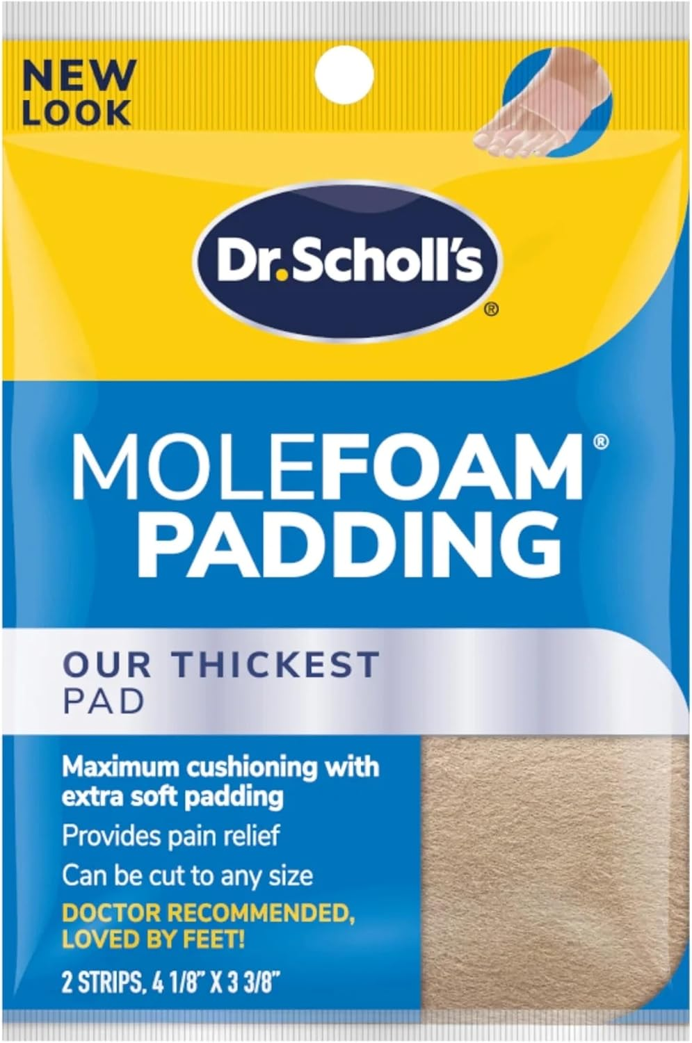 Dr. Scholls Dr. Scholls Molefoam Padding, 2 Each (Pack of 2) - Packaging May Vary