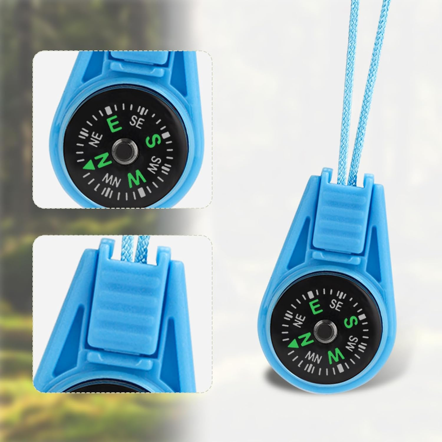 27 Pieces Mini Compass for Children, Portable Multicolor Compass Key Holder Scout for Children for Hiking and Camping Navigation