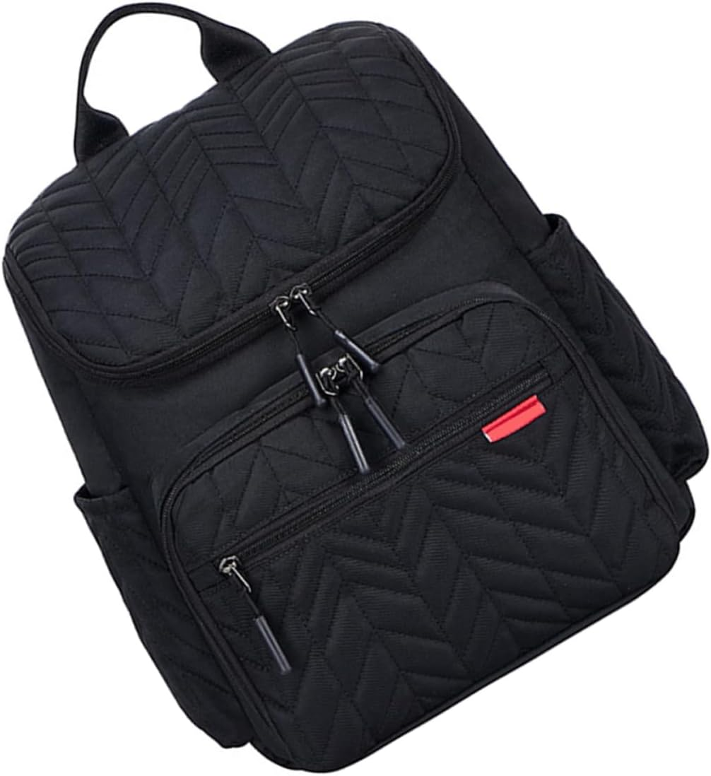 Large Capacity Diaper Bag Backpack for Mums Wet-Dry Separation, Multi-Functional Outdoor Baby Organizer Shoulder Bag for Travel and Daily Use in Classic Black image number 3