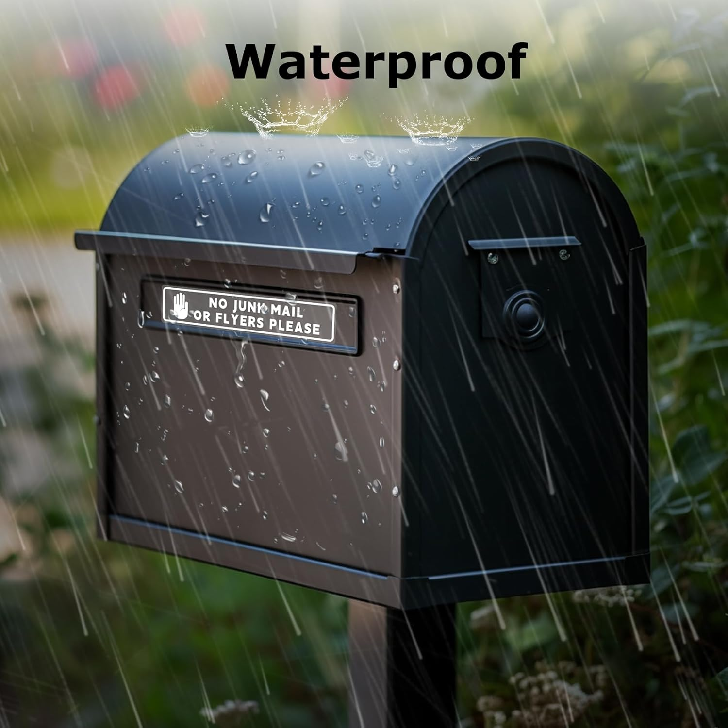 No Junk Mail or Flyers Leaflets Please 18 X 3.5 Cm Self Adhesive Vinyl Window Transparent Sticker 10 PCS Security Warning Sign Removable Waterproof for Letterbox Door Parcel Box Outdoor image number 2