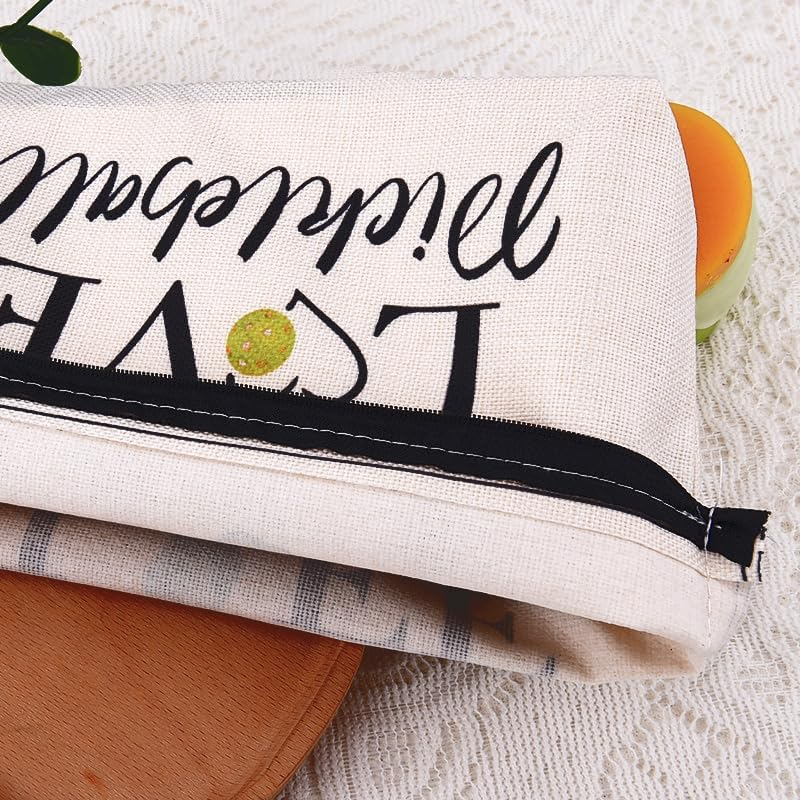 Pickleball Gifts for Women Her Pink Peace Lover Pickleball Lover Cosmetic Bag Gifts for Team Birthday Christmas Zipper Pickle-Balls Cosmetic Toiletry Pouch Purse Travel Pickle-Balls Stuff image number 2