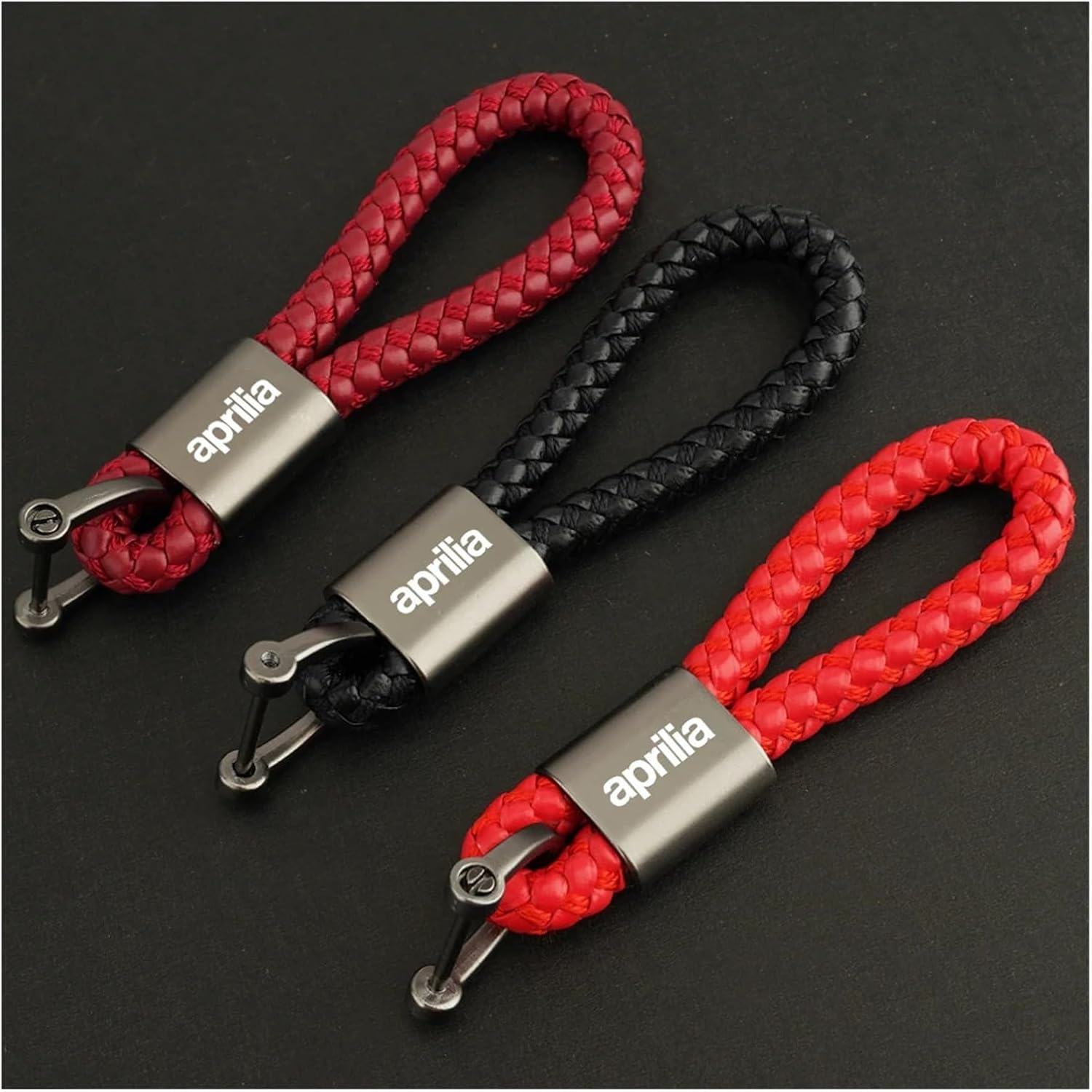 VLOZDJOF with Laser Logo Motorcycle Keyring Compatible with Aprilia FACTOR Racing GPR RS125 RS250 RSV4 SR50 Universal Keychain Accessories 2025 image number 3