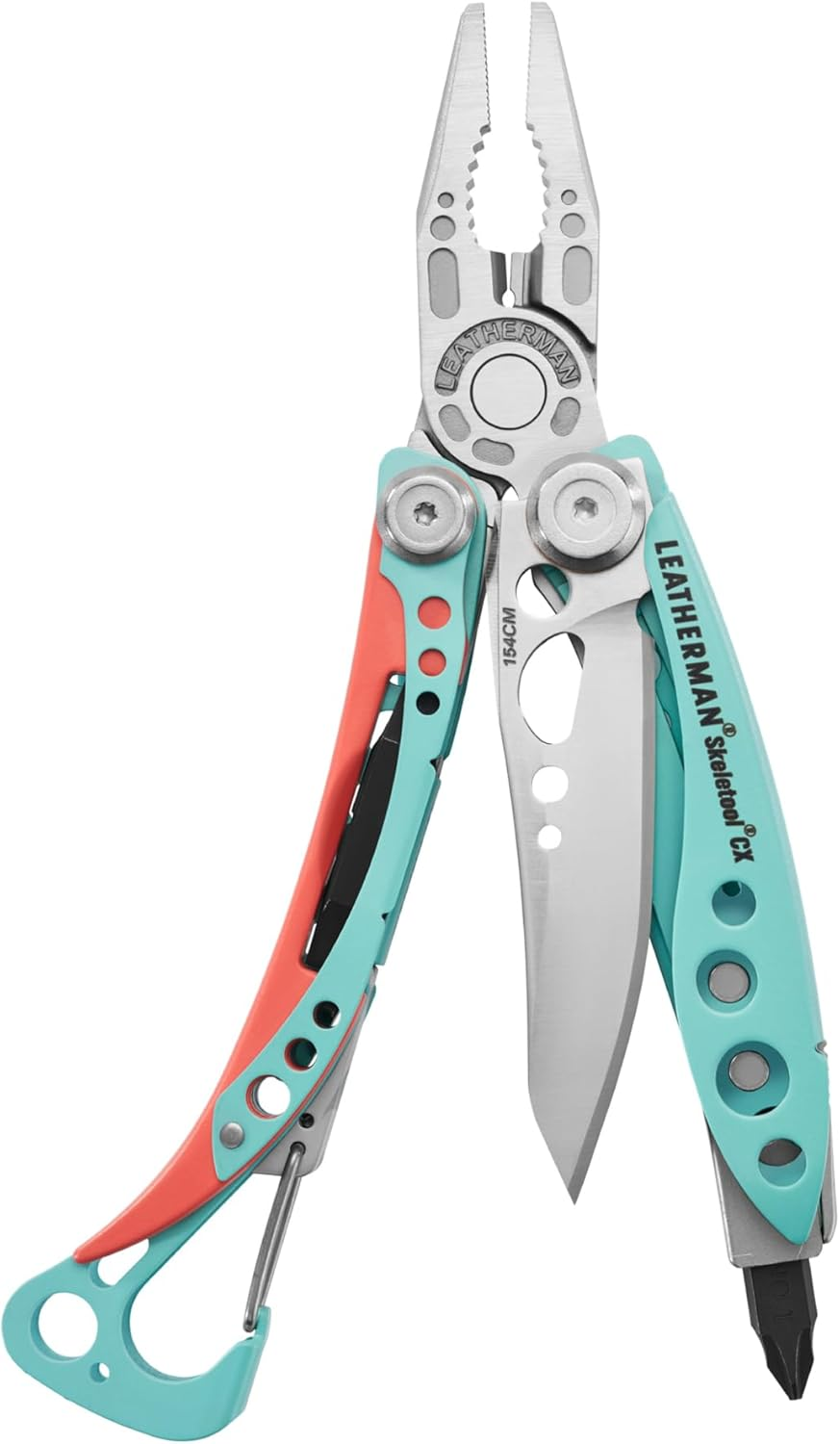 Leatherman Skeletool CX - Multi-Purpose Tool with 7 Utensils, Includes Pliers, Outdoor and Camping Wire Cutters, Stainless Steel, Paradise image number 6