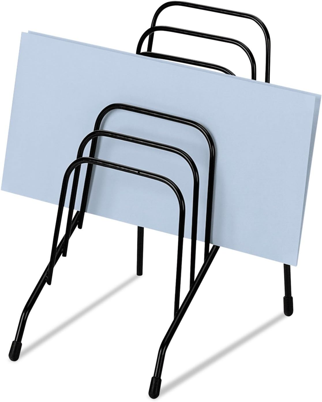 Fellowes Step File Junior Wire Organizer Rack, 6 Sections, Black (72613) image number 1