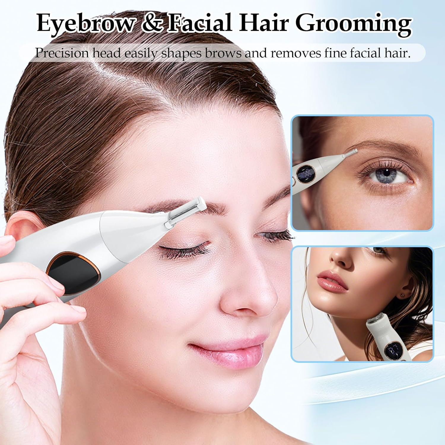 YLSD 5-In-1 Bikini Trimmer for Women, IPX7 Waterproof Electric Body Hair Remover with Eyebrows, Face, Bikini Line & Underarm Trimmer, Cordless Rechargeable Shaver Kit image number 1